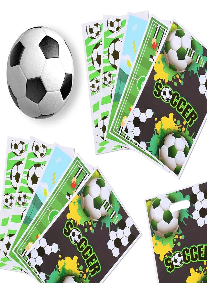 CYUXING 50Pcs Soccer Goodie Bags, Plastic Snack Bags with Handles, Soccer Gift & Party Favors for Teens, Game Celebration, Snacks, Candy and Birthday Party Supplies - Image 3